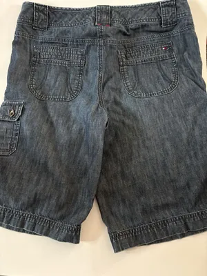 Tommy Hilfiger Women's Blue Denim Cargo Shorts Size 10 thumbnail 6