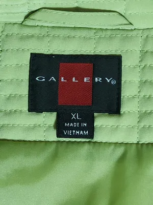 Gallery Lime Green Quilted Zip Up Jacket Size XL thumbnail 8