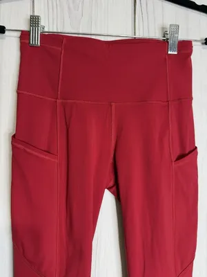 Lululemon Fast Free HR Tight Nulux Leggings Women’s 4 Red Activewear Gym Yoga thumbnail 2