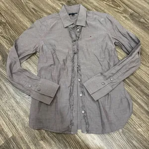 Tommy Hilfiger Womens Shirt Button Up Classic Fit Cotton Top thumbnail 1