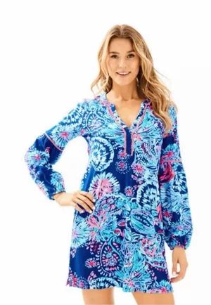 Lilly Pulitzer Joy Tunic Dress Deep Indigo Gypsea Girl Size XXS thumbnail 1