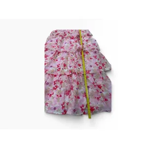 ASTR the Label Pink Coral Floral Tiered Ruffle Maxi Dress XS thumbnail 12