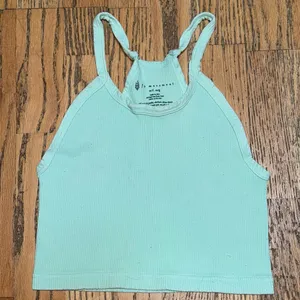FP MOVEMENTS BY FREE PEOPLE Happiness Runs Crop Top Tank Pistachio Green‎ M/L thumbnail 1