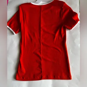 [Free Assembly] Women's Round Neck Short Sleeve T Shirts Orange Size M thumbnail 9