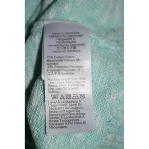 J.Crew Crewneck Sweater Womens M Mint Green Good Marled Cotton Blend Pullover thumbnail 4