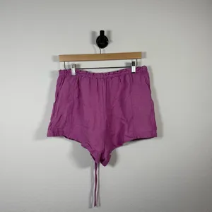 Free People Women’s Mirella Cinched Linen Blend Shorts in Pink Plum S thumbnail 8