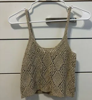Free People glisten cami top in crochet knit thumbnail 4