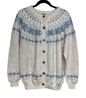 Dale of Norway Vintage Wool Nordic Faire Isle Button Down Cardigan Size Medium‎ thumbnail 1