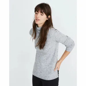 Madewell Gray Smoke Wool Donegal Inland Turtleneck Sweater XS thumbnail 8