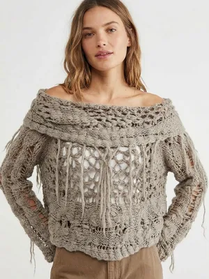 Free People Knit Chunky Sweater thumbnail 1