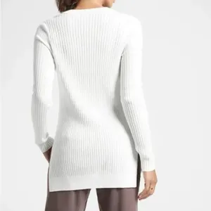 Athleta Ribbed White Sweater thumbnail 2