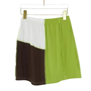 Y2k Cider Lime Green & Brown Colorblock Patchwork Skirt Set Medium Cute thumbnail 6