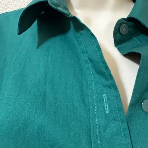Abercrombie & Fitch Oversized Green Button Down Shirt Women S thumbnail 9