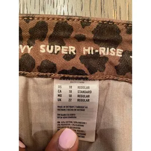 American Eagle Curvy Super Hi-Rise Brown Leopard Print Jegging Jeans Size 18 thumbnail 7