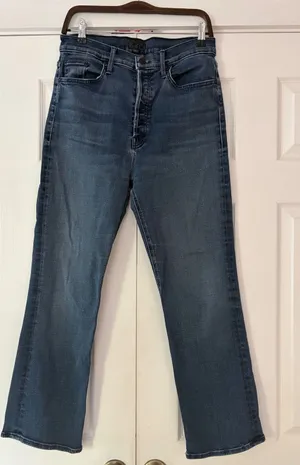Mother The Tripper Ankle Jeans Catch Me If You Can High Rise Straight Leg 32 thumbnail 1