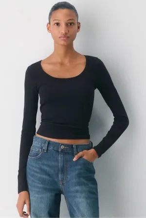 Aritzia Sunday Best Ribbed Black Long Sleeve Top Women’s Small thumbnail 1