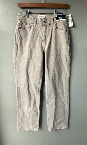NWT Abercrombie & Fitch The Baggy Low Rise Jeans 24 Curve thumbnail 1