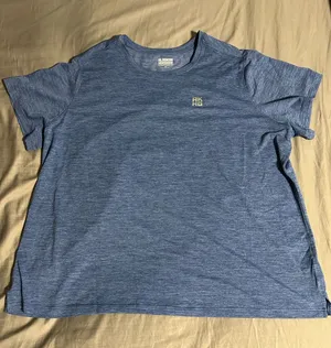 Duluth Trading Co Alaskan Hardgear Heathered Blue Short Sleeve Size 1X thumbnail 1