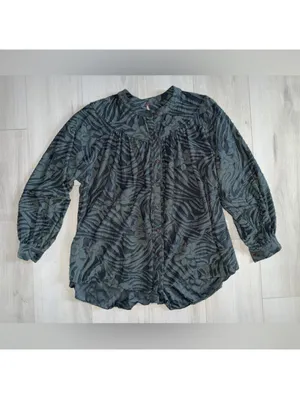 Free People Can’t Stop Dreaming Boho Whimsical Button Down Blouse size medium thumbnail 5