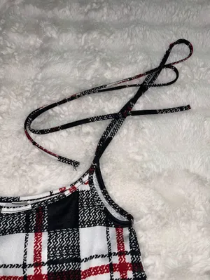 Amazon NWOT Plaid Cami Mini Dress thumbnail 9