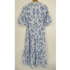 Tuckernuck Ginger Dress Medium Blue Floral Toile Maxi Coastal Grandmother Preppy thumbnail 9
