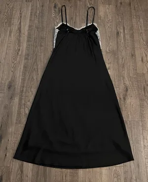 Wild Fable Women's Satin Midi Slip Dress Small Lace Y2K Coquette thumbnail 1