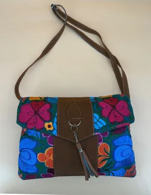 Unbranded Crossbody Bag Women‎ Medium Multi Good Floral Embroidered Boho Tassel thumbnail 1
