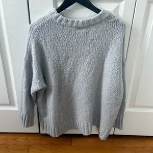 Aerie Oversized Chunky Knit Sweater in Light Gray thumbnail 3
