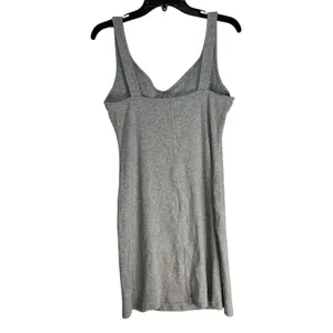 Aerie Ribbed Bustier‎ Mini Dress Grey Cotton Blend Sleeveless Bodycon XL thumbnail 7
