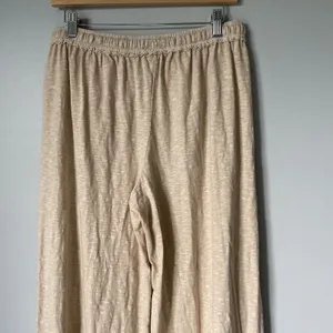 Aerie Wide Leg Relaxed Fit Lounge Sweatpants High-Waist Tan Beige Womens Medium thumbnail 4