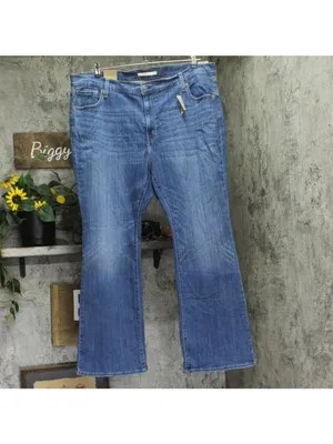 NWT Levi's 726 High Rise Flare Womens Jeans Button Fly Take a Walk Blue 22W thumbnail 2