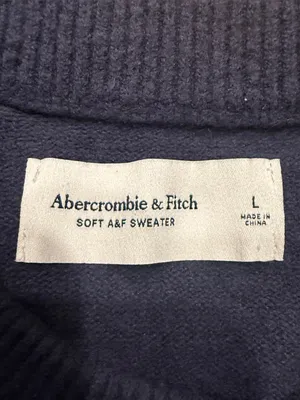 Abercrombie & Fitch crew neck floral soft A&F sweater size large . thumbnail 4