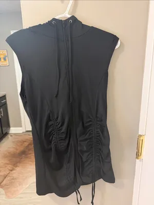 Vintage Y2K Frederick's of Hollywood Hooded Mini Dress L thumbnail 6