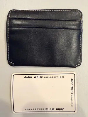 VINTAGE: John Weitz Collection | leather card wallet with ID window thumbnail 4