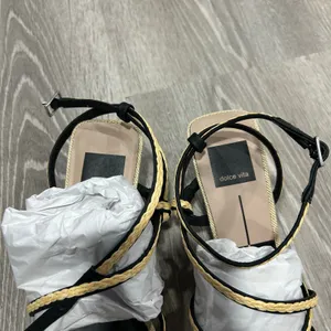 Dolce Vita x Anthropologie Black Neutral Bev Braid Kitten Heels NEW Size 6.5 thumbnail 7