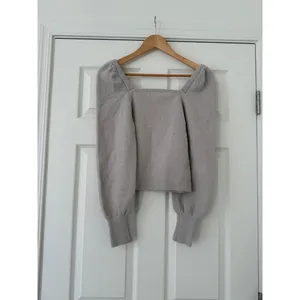 H&M Square Neck Puff Sleeve Sweater XS thumbnail 2