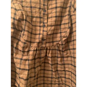 Isabel Maternity Women's Plus Size L Flannel Brown Black Long Sleeve Shirt Top thumbnail 5