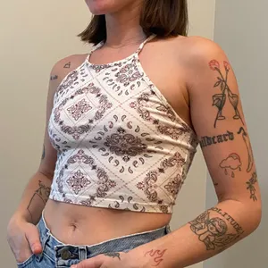 Forever 21 Patterned Halter Top thumbnail 1