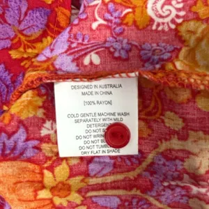 Floral Prairie Maxi Dress Small Boho Festival Cottagecore Orange Pink Romance thumbnail 11