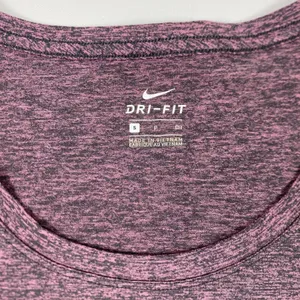 Nike‎ Dri-FIT Shirt Womens Small Pink Purple Heathered Scoop Neck Running Tee thumbnail 3