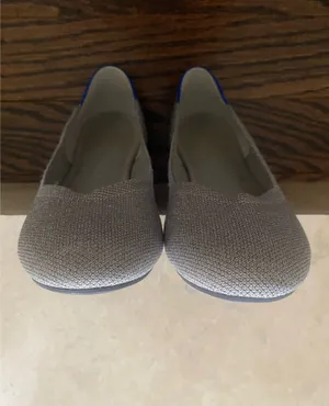 Rothy's Women's Rounded Grey Silver Glitter Flats thumbnail 4