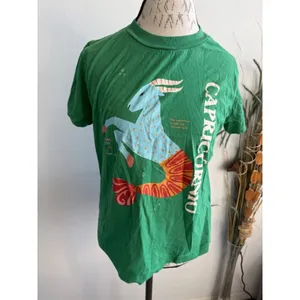Farm Rio Green Capricornio Zodiac Graphic T-Shirt‎ Womens Small 100% Cotton thumbnail 2