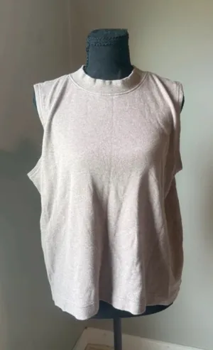 Pact Women's Brown 100% Organic Cotton Muscle Tank Casual Fall Summer Sz L Top thumbnail 1