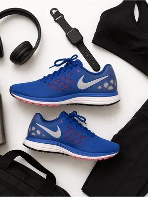 Nike Zoom Fitsole 3 Women Running Shoes Royal Blue Pink Athletic Sneakers in EUC thumbnail 13