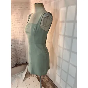 Aritzia Wilfred Cool Ice Mint Aperature Sleeveless Tie-Back Mini Dress Size 0 thumbnail 7