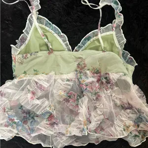 LoveShackFancy Like Floral Ruffle Tank Top thumbnail 2