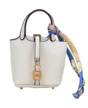 Source Unknown NWOT Mini Bucket Picotin Lock Style Purse/Keychain thumbnail 1
