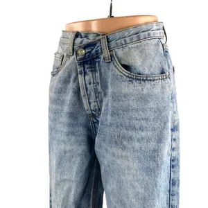 Princess Polly Women's Blue High Waisted Straight Leg Baggy Denim Jeans Size 2 thumbnail 2