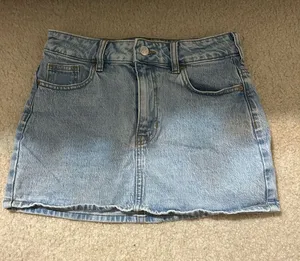 PacSun Light Wash Denim Mini Skirt thumbnail 1