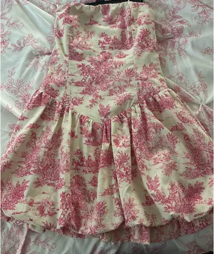 Tic toc Pink and white mini dress thumbnail 3